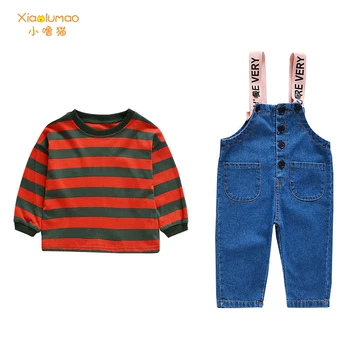 

2020spring summer Denim baby girl overalls for girls jeans jumpsuit children leisure pants kids overalls outfits