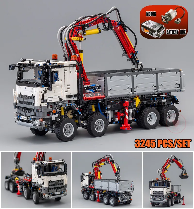 Новый MOC Arocs серии грузовик городской двигатель функция питания модель подходит
