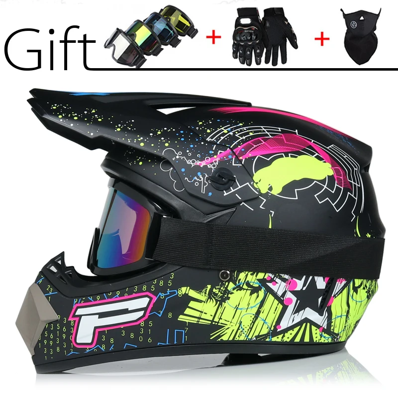 super cool motorcycle offroad helmet cross ATV motorcycle helmet MTB Downhill full mask 3 free gifts and lots of design casco