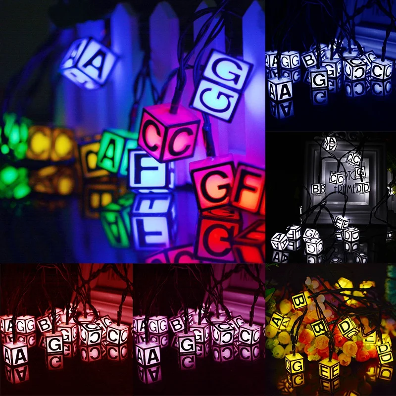 

30 LED Letter Printed Outdoor Light Waterproof Light Household Solar Light Strings