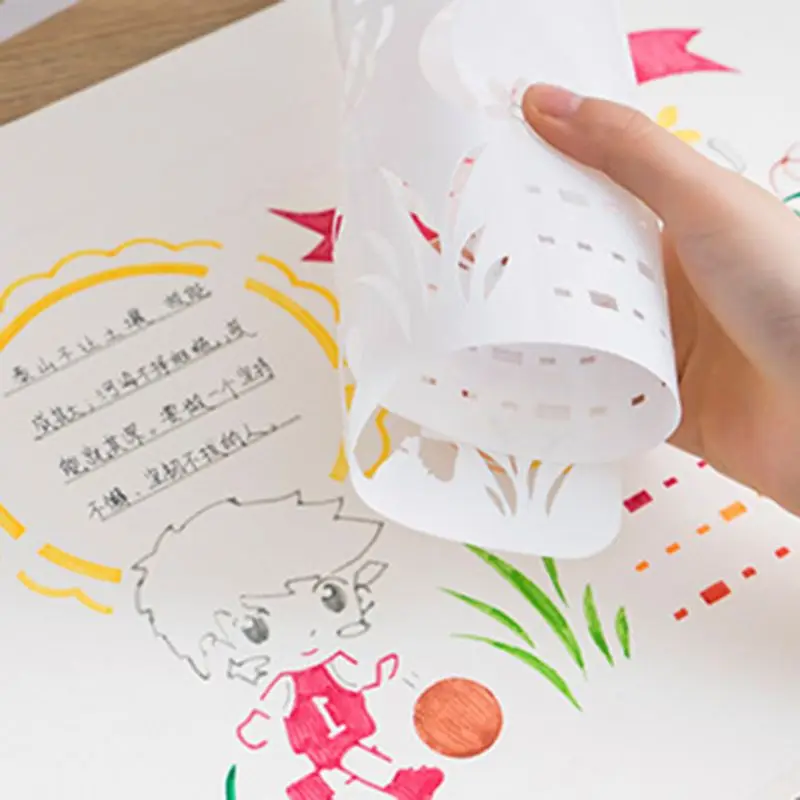 8pcs/set Kids Hand Copy Painting Drawing Template Rulers A4 Stencils DIY Painting Mold School Supply Tools Craft Children Gifts