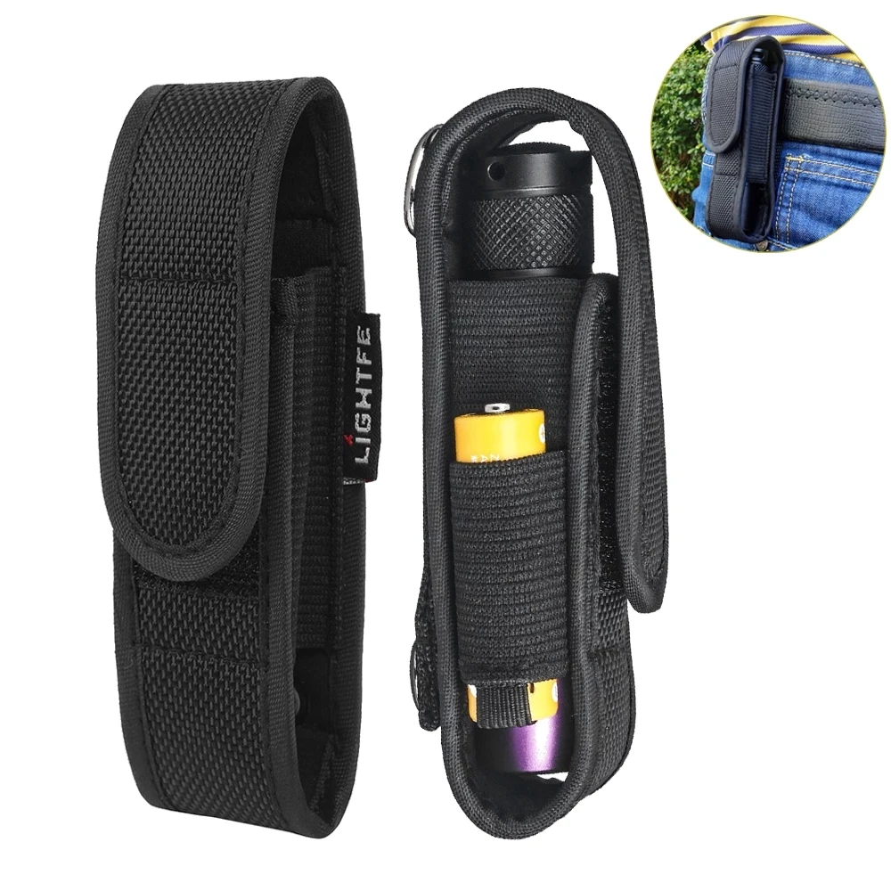 

Tactical Molle Flashlight Pouch LED Torch Holster Nylon Waist Pack Outdoor Hunting Camping Duty Flashlight Belt Holder T410 T310