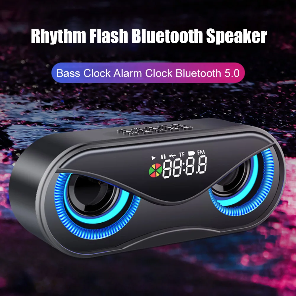

2019 Hot Owl Bluetooth Speaker Double Speaker Alarm Clock Mini Stereo Speaker For DOY
