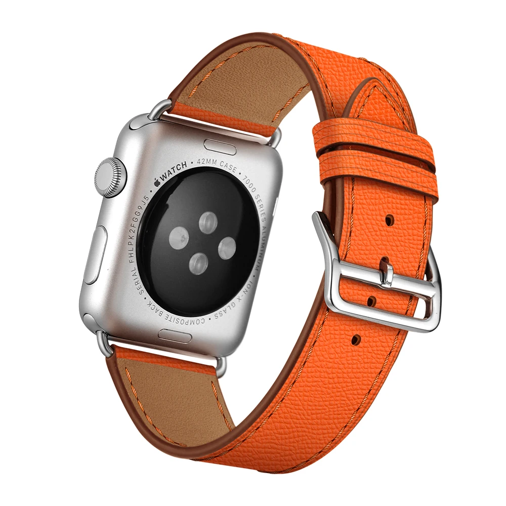 Для мужчин G кожаный ремешок для наручных часов Apple Watch, версии 5/3/2/1 Спортивный Браслет, 42 мм, 38 мм, ремешок для наручных часов iwatch, 4 полосы - Цвет ремешка: Уголь черный
