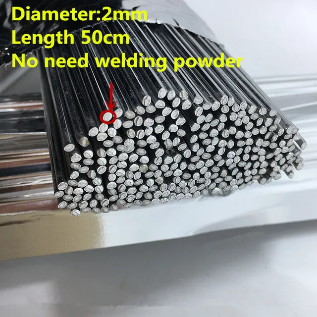 

Dia 2mm X 50cm Low temperature aluminum flux cored welding wire No need aluminum powder Instead of WE53 copper and aluminum rod