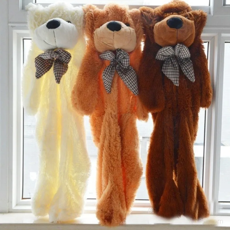 60CM to 200CM giant unstuffed empty teddy bear bearskin coat soft big skin shell Semi-finished plush toys soft kid doll