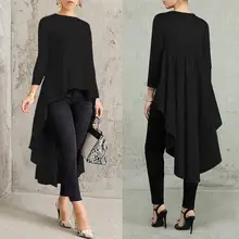 *#Best Price 2019 New Arrival Autumn Asymmetrical Tunic Women's Tops Blouse Pleated Long Sleeve Shirt Female Swallowtail Blusas Oversized *#Best Price 2019 New Arrival Autumn Asymmetrical Tunic Women's Tops Blouse Pleated Long Sleeve Shirt Female Swallowtail Blusas Oversized