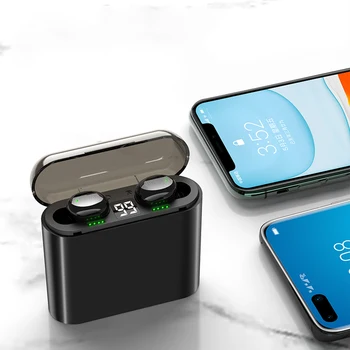 

TWS Bluetooth 5.0 Earphones 2200mAh Charging Box Wireless Headphone 9D Stereo Sports Waterproof Earbuds Headsets With Microphone