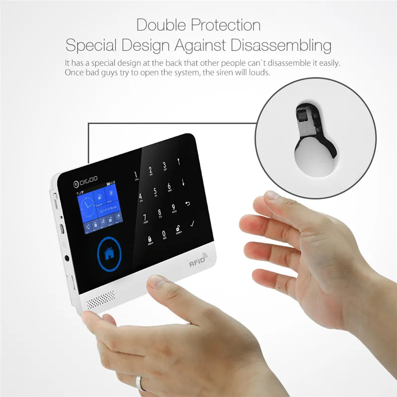 DIGOO DG HOSA беспроводной GSM и WIFI умный дом Охранная сигнализация наборы инфракрасный