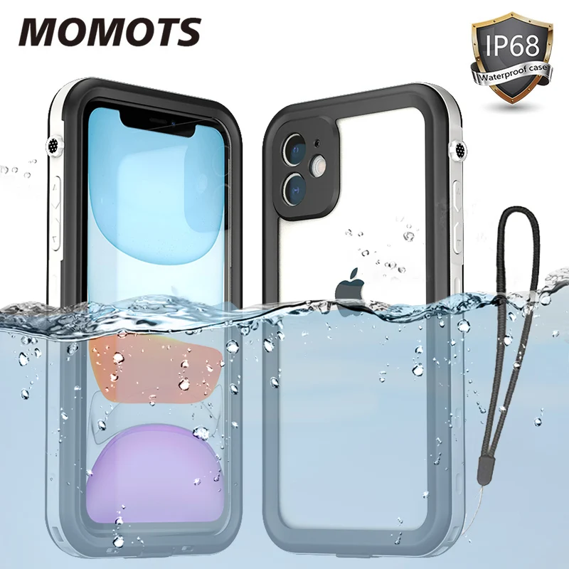 MOMOTS 360 Водонепроницаемый чехол для iPhone 11 Pro Max XR XS MAX противоударный Роскошный 6S 7 8