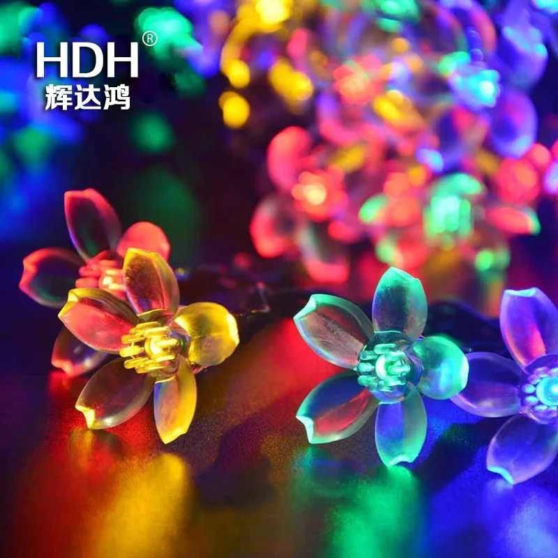 

Cross Border for Solar-powered String Lights LED Decoration Flashing Colorful Lights Garden View Courtyard Decoration Lamp Solar