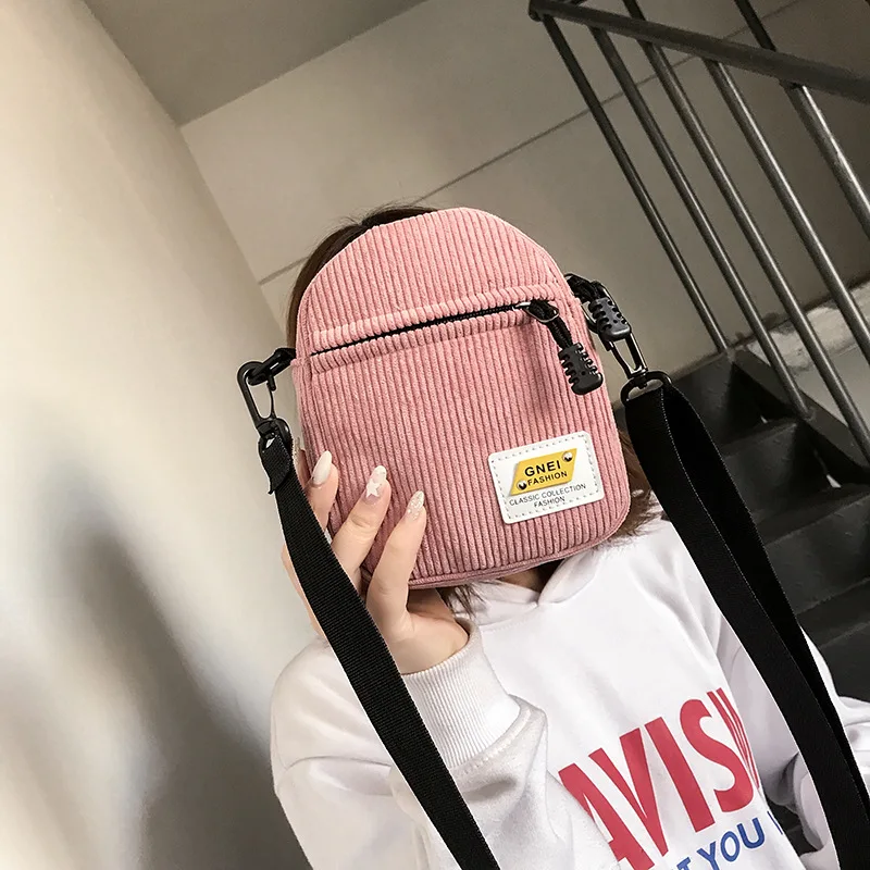 Вельветовая маленькая сумка женская новая стильная сумка на плечо Gogo CK Милая Весенняя Вельветовая мини Сумочка для телефона, монет