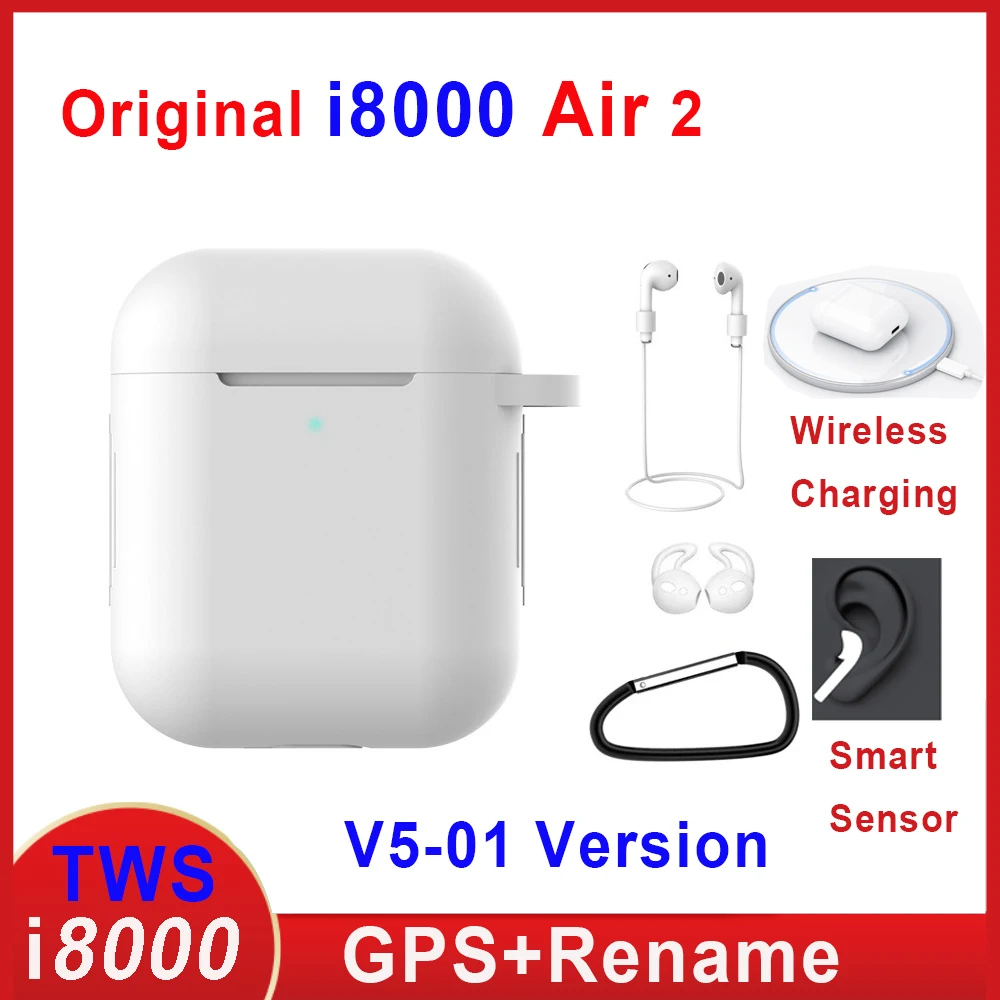 

Original i8000 Air 2 Tws Earphone Rename Volume Control Wireless Bluetooth Earphones Smart Sensor PK i5000 i9000 i90000 TWS