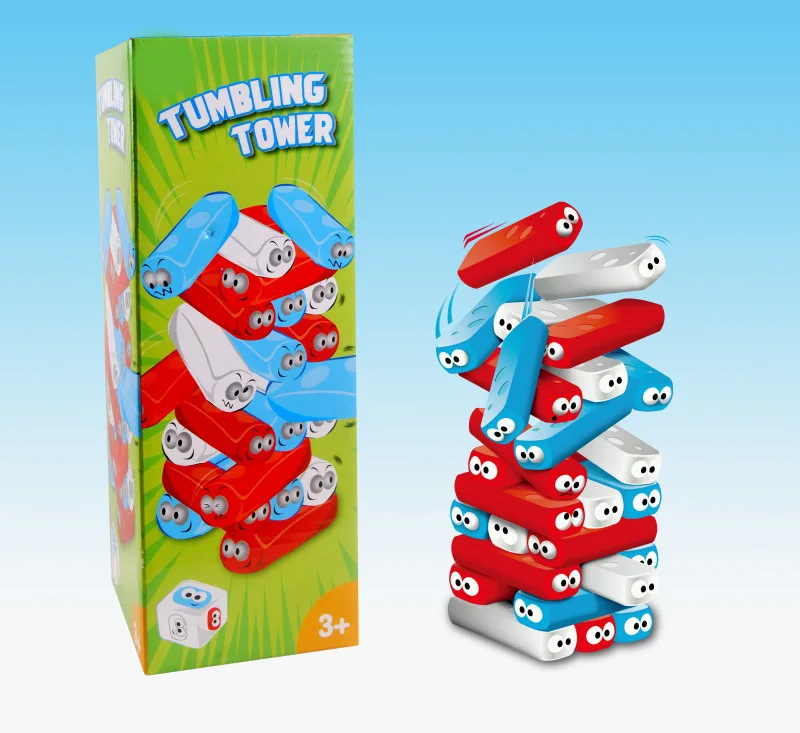 

Children Jenga Bricks Pro Stack-up Pumping Building Blocks Educational Force Infants Fun Jenga Tabletop Game