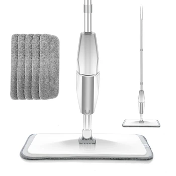 

Spray Mop Broom Set Magic Mop Wooden Floor Flat Mops Home Cleaning Tool Household with Reusable Microfiber Pads