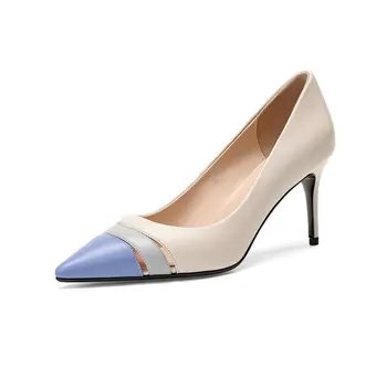 

Fashion Sexy Women Pointed Toe Party Wedding Shoes Woman Slip On Patchwork Prom Pumps Ladies Spring Summer Basic Pumps