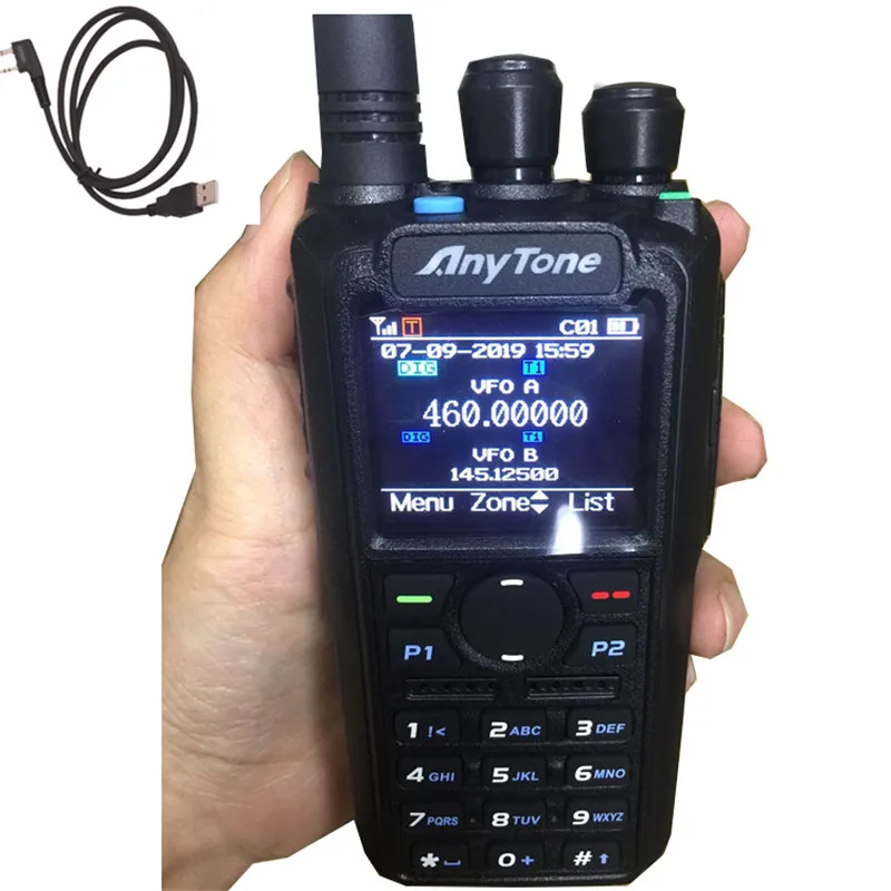 AnyTone/Freepass AT-D878 UVDMR цифровой+ аналоговый двухчастотный двухрежимный APRS gps позиционирование