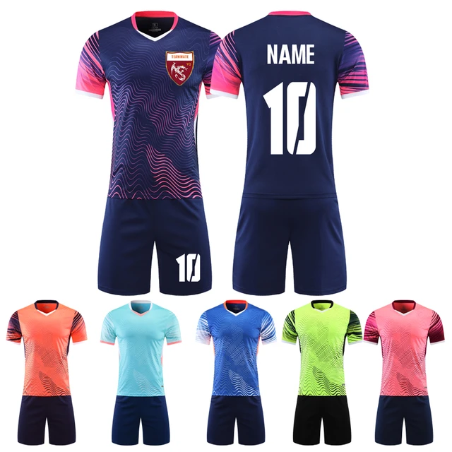 Customize Your Football Jersey Shirt Printing Slim Fit Blue Blank Jersey -  Soccer Jerseys - AliExpress