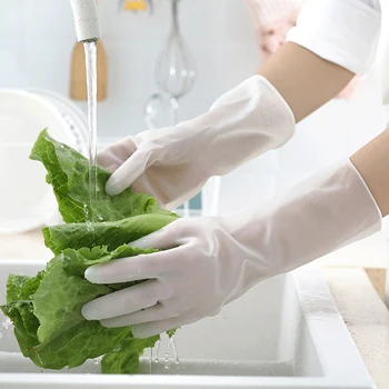 

Household Cleaning Gloves Latex Food Grade Reusable Kitchen Vegetable Fruits Dishwashing Housekeeping Rubber Gloves For Dishes