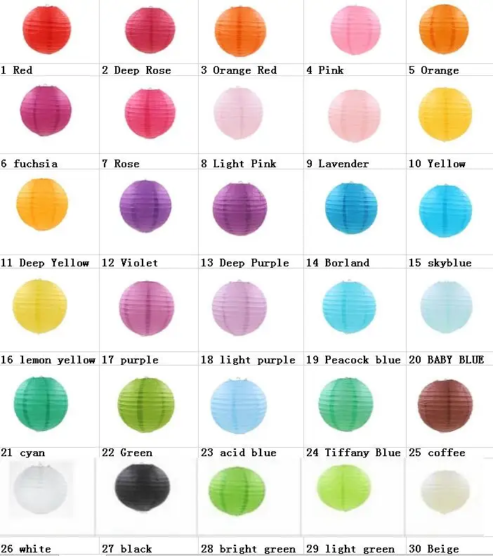 

4/6/8/10/12/14/16 Inch Round Chinese Paper Lanterns Birthday Wedding Decor Gift Craft DIY Lampion Hanging Ball Party Supplies