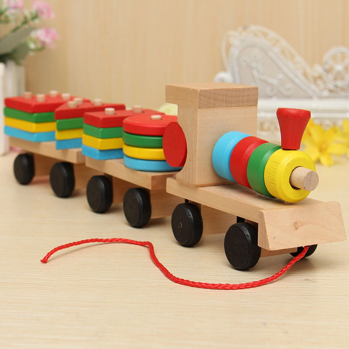 wooden train baby