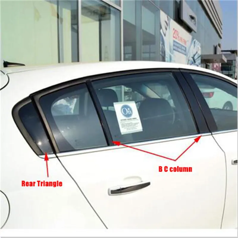 Автомобильный Стайлинг зеркальная отражающая панель BC столб задний треугольник декоративная наклейка пленка чехол для Chevrolet Cruze