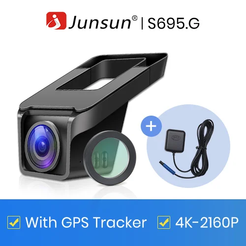 Junsun 4K Ultra HD 2160P 30fps Автомобильный видеорегистратор камера wifi gps с CPL sony IMX335 ночного видения видеорегистратор Регистратор - Название цвета: S695 With GPS Module