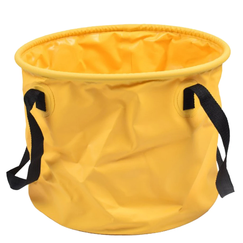 2pcs Folding Fishing Buckets Fishing Pail Fish Bucket Water Carrier Bag Outdoor Hiking Camping Hunting Travel Water Basin