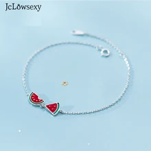Jclowsexy 925 пробы серебряный корейский стиль простой небольшой асимметричный арбуз милые фрукты ювелирные изделия модные ювелирные изделия подарок