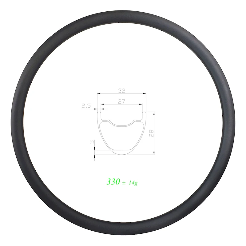 Best 330g 29er light XC symmetric MTB carbon rim 32mm wide 28mm deep 24 28 32H UD matte glossy 27mm inner clincher tubeless bicycle 0