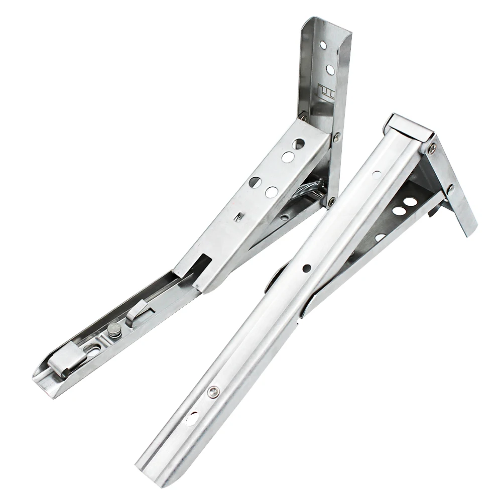 

2Pcs Triangular Folding Bracket Metal Release Catch Support Bench Table Folding foldable Shelf Home Hardware Bracket Retail