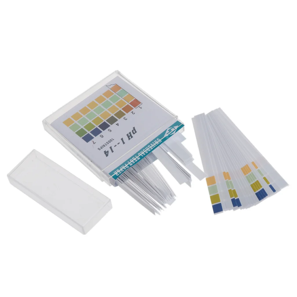 100 полосок 1-14 PH индикаторная бумага для щелочей и кислот воды слюнявчик лакмусовый тест комплект