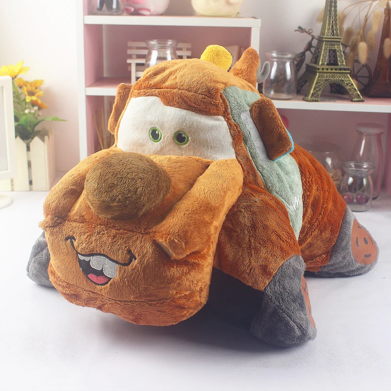 Original Disney Movie Cars Cartoon Characters Mater Plush Toy Hold Pillow Kawaii Car Soft Stuffed Doll Limited Edition Gifts