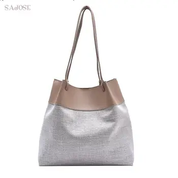 

New 2020 Messenger England Vintage Women Shoulder Tote Top-Handle Oxford Bag Handbag Lady Splice Bags women For Women