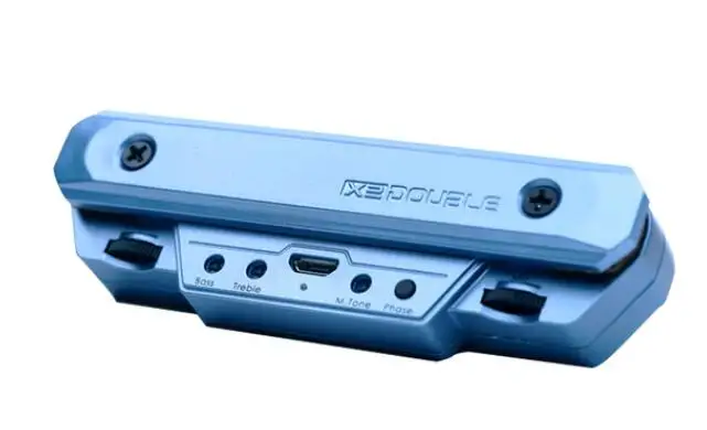 Синий Двойной X0 Акустическая гитара pick up предусилитель система Встроенный soundhole EQ литиевая батарея для 39-42 дюймов пикап аксессуары для гитары - Цвет: Синий