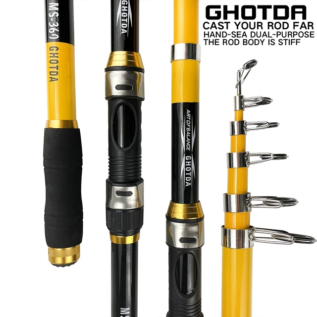 GHOTDA High Carbon Portable Telescopic Fishing Rod Carp Fishing