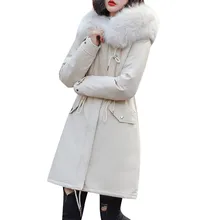 Зимние женские куртки, хлопковое пальто, удлиненные тонкие парки с капюшоном, женская верхняя одежда, теплая куртка с капюшоном, Женская куртка