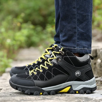 

New Men Boots Winter With Fur 2019 Warm Snow Boots Men Winter Boots Work Shoes Men Footwear Fashion Rubber Ankle Shoes 39-45