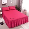 WOSTAR Nordic solid bed sheet cover bedspread summer soft comfort bedding set luxury home textiles single double queen king size 4