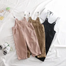 Одежда для малышей Комбинезоны для маленьких мальчиков и девочек г., осенне-зимний топ с лямками для малышей, штаны Детский комбинезон, бандаж для беременных, штаны