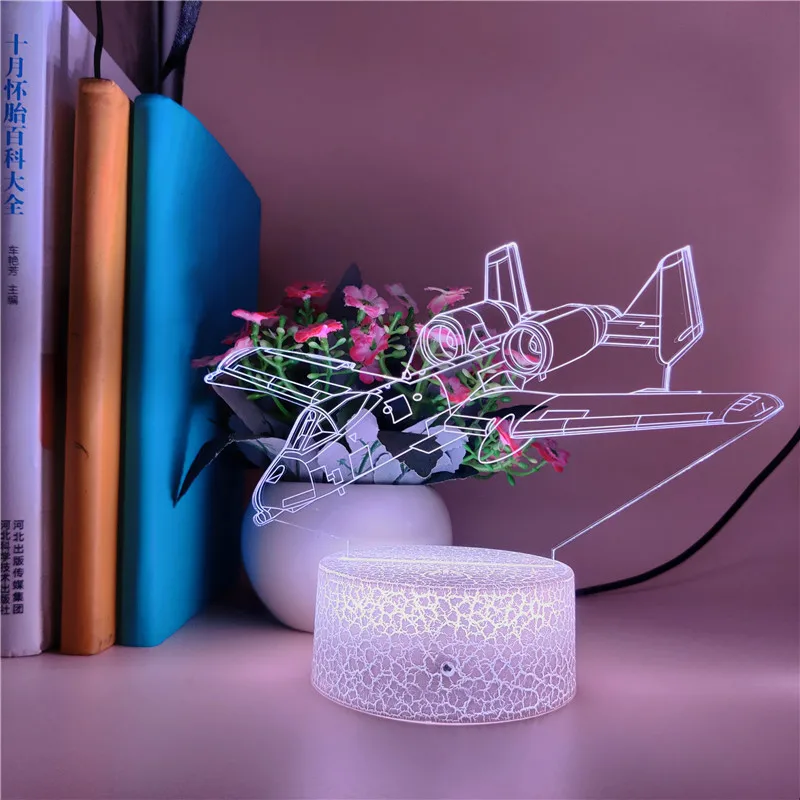 Bluetooth динамик 3D Led домашний декор 7 цветов Изменение вертолет моделирование