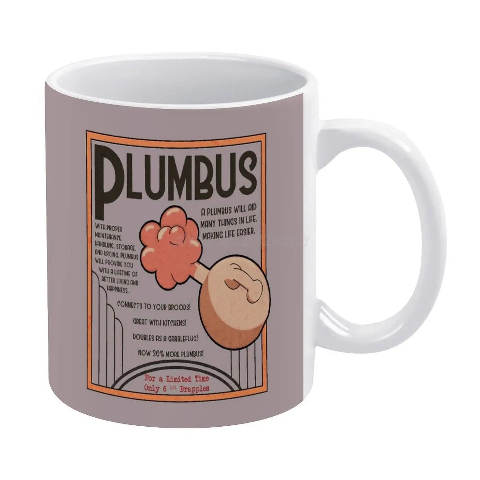 Plumbus Sale White Mug To Friends and Family Creative Gift 11 Oz Coffee Ceramic Cartoon Adult Swim Rbpartnerprog | Дом и сад
