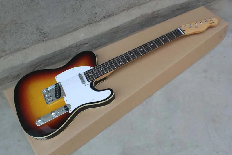 Роскошная серия Nashville F Tele sunburst электрогитара-143-12 - Цвет: Многоцветный