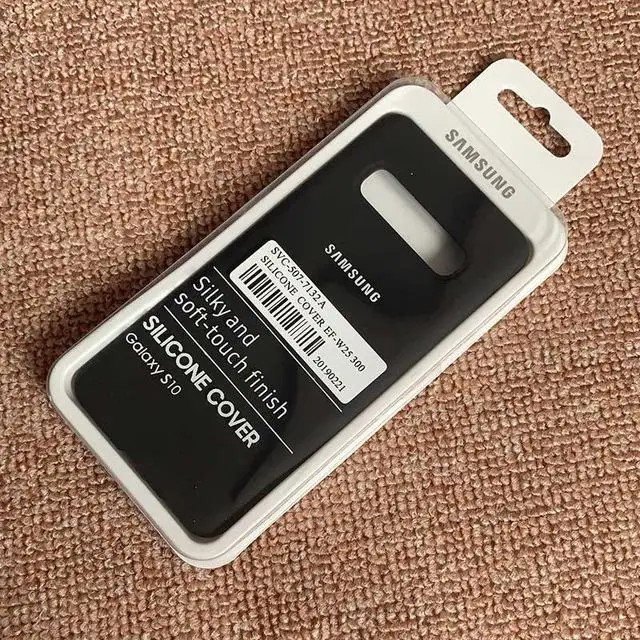 samsung Galaxy S10 Plus, жидкий силиконовый чехол, шелковистый, мягкий на ощупь, чехол для Galaxy S10 Lite/S10E с коробкой - Цвет: Черный