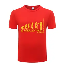 Эволюция Рыбака забавная футболка для мужчин хлопок короткий рукав Футболка уличная Фитнес футболка для мужчин женщин топы футболки