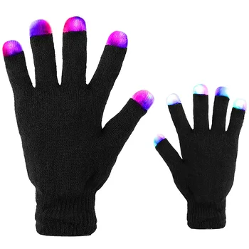 

1 Pair LED Flashing Light Up Gloves Glowing Blinking for Adult Christmas Party hh88