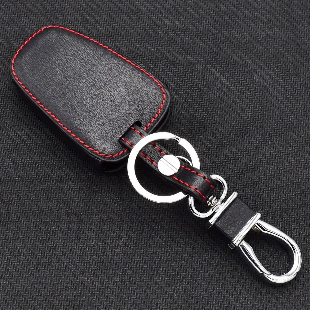 Кожаный чехол для ключей с 3 кнопками hyundai Grand Santa Fe IX45 Smart Remote Fob Shell защитная сумка