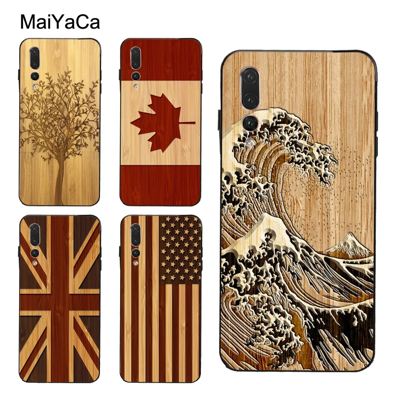 

MaiYaCa Bamboo Wood Pattern Print Case for Huawei Y9 Y7 2019 P20 P30 Pro Mate 10 20 Lite Honor 8X 9 10 Lite Nova 3E 3I