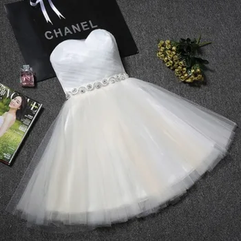 

BGW HT32313 Sweetheart Crystal A Line Tulle Gradustion Dresses Sleeveless Lace Up Back Vestidos De Egresadas 2020