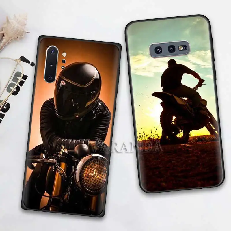 Moto Cross Motorcycle Sports Cases for Samsung Galaxy S20 Ultra S10 5G S10e S9 S8 Plus Note 10 Lite 9 Black Soft Cover Casos Moto Cross Motorcycle Sports Cases for Samsung Galaxy S20 Ultra S10 5G S10e S9 S8 Plus Note 10 Lite 9 Black Soft Cover Casos